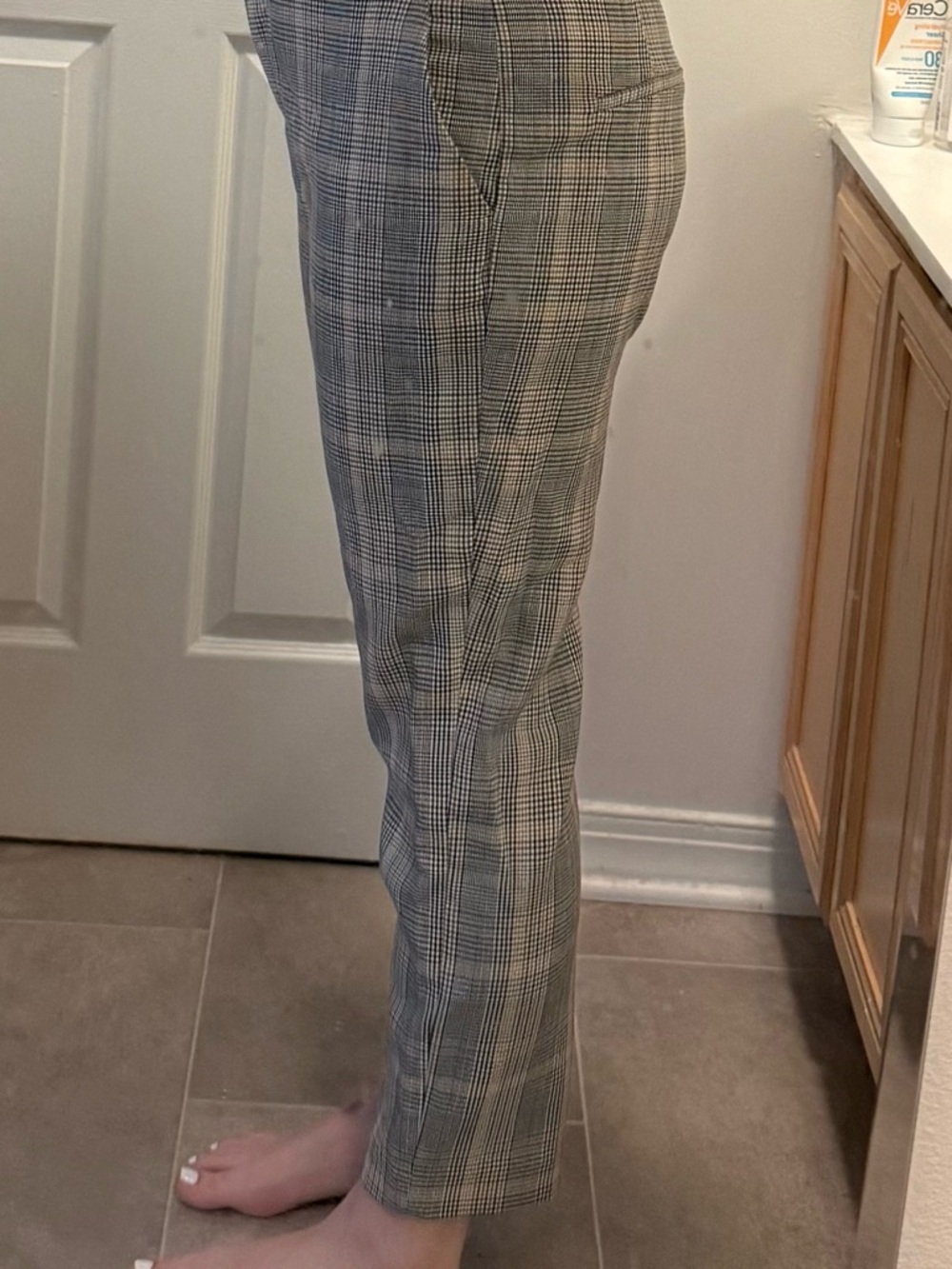 H&M Black and Brown Glen Plaid Tailored Pants